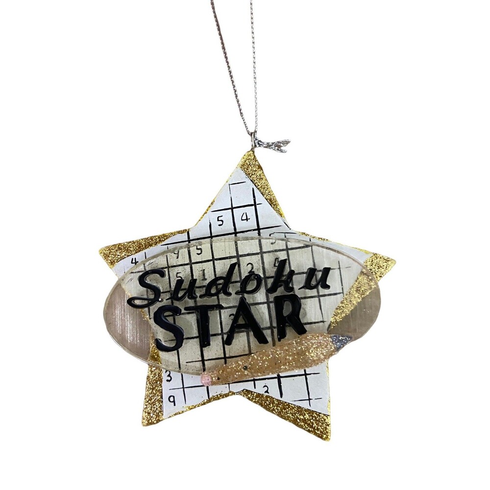 Sudoku Star Puzzle Christmas Game Christmas Tree Ornament